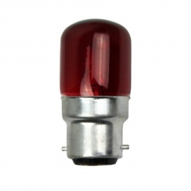 PILOT 15W BAYONET CAP B22 RED T26 PYGMY