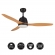 Elite Ceiling fan With Led Matt Black With Bamboo Blades