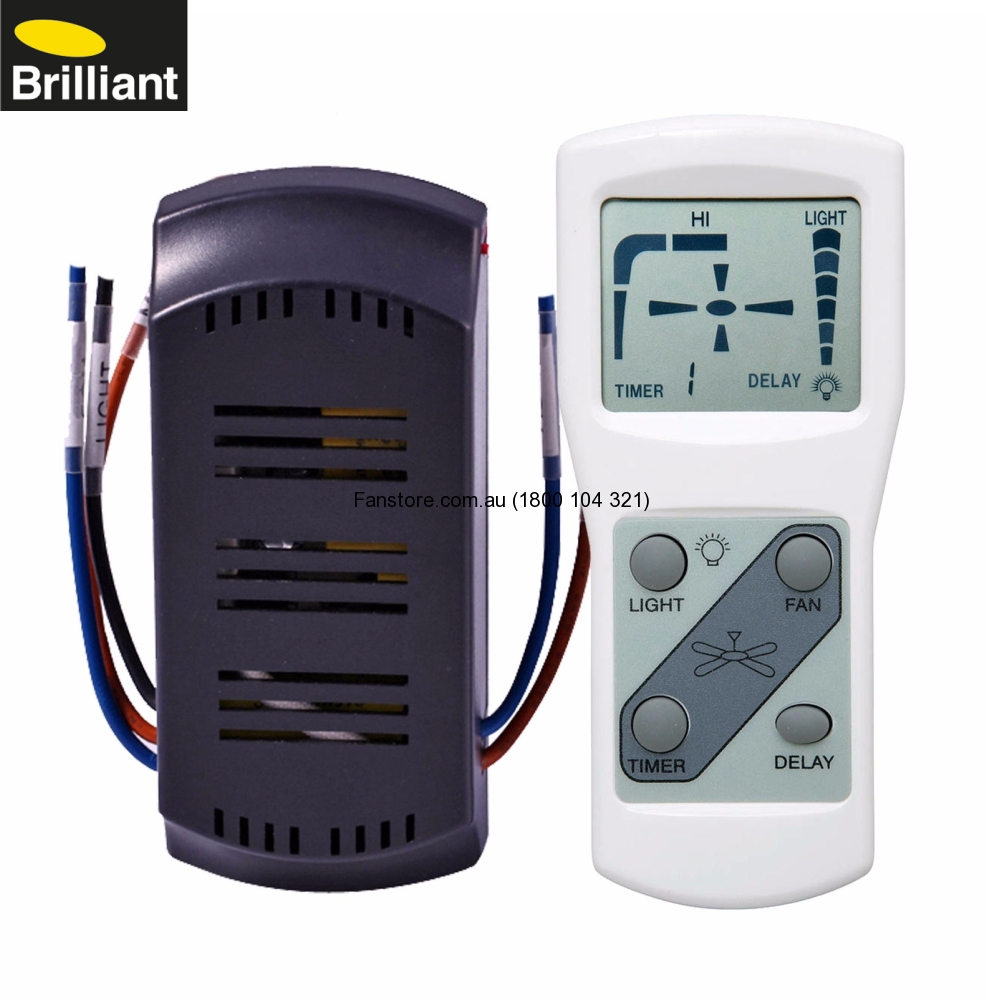 Brilliant Lighting Ceiling Fan Lcd Remote Control Kit Tempest Tempo 99998