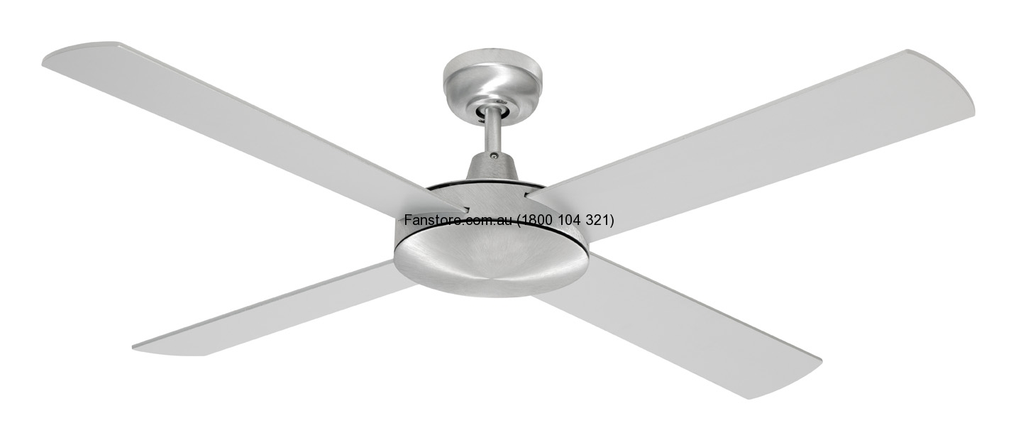 Mercator Grange 52 1300mm Ceiling Fan Brushed Steel No Light Fc030134bs