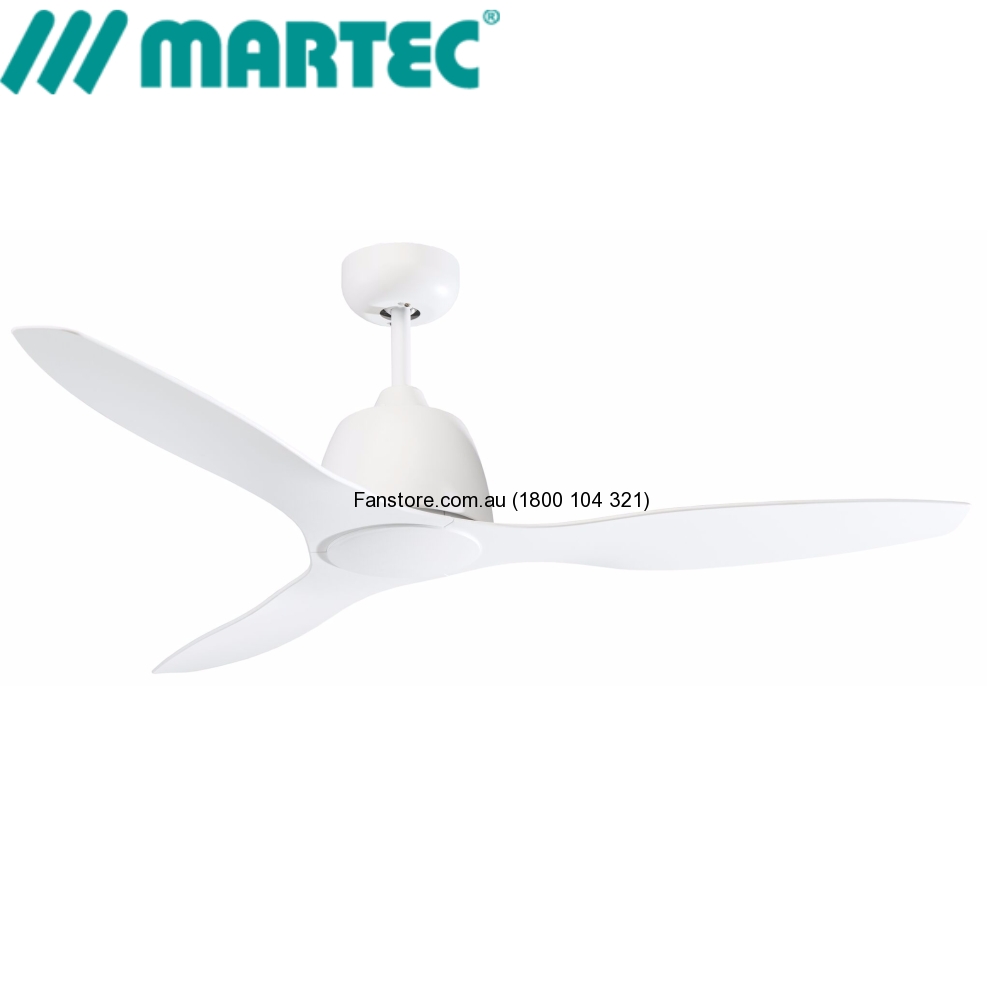 Elite White Ceiling Fan With 3 Blade 1200mm 48 Energy Efficient Martec Lighting Mef133ww