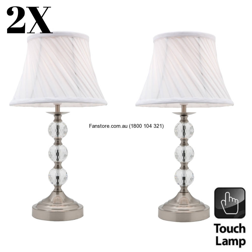 White shop touch lamp