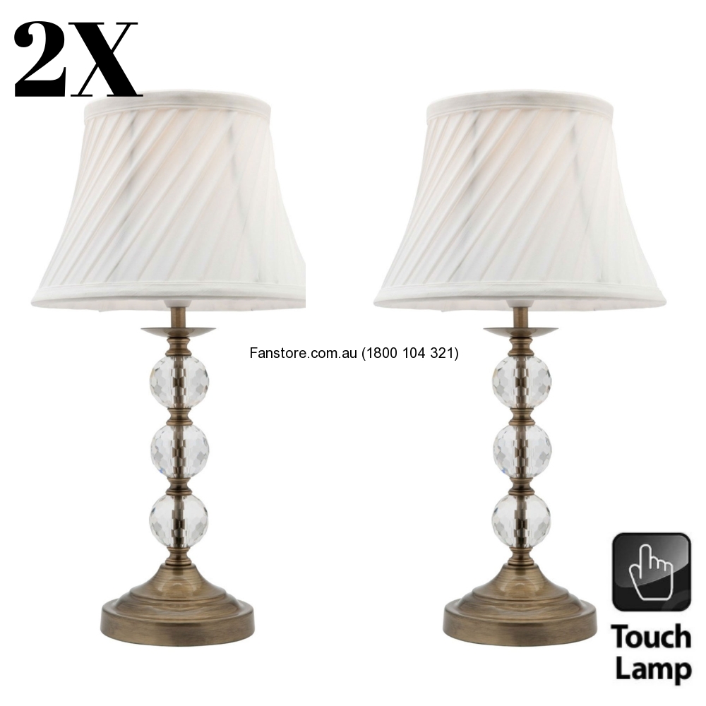 Pair Of Mercator Owen Bedside Touch Dimmable Table Lamp Antique Pair Of Mercator Owen Bedside Touch Dimmable Table Lamp Antique Brass A48211ab