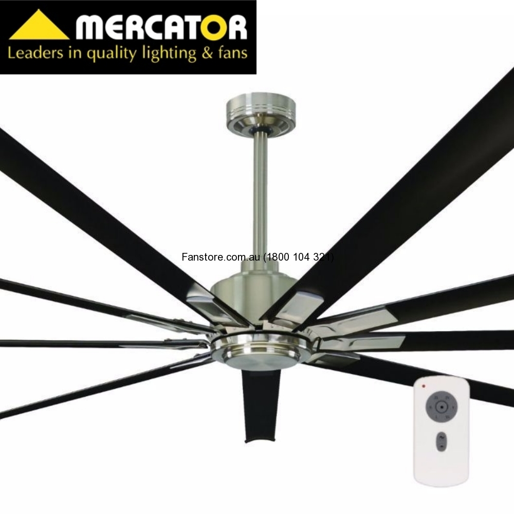 Mercator Rhino Black Industrial Style 95 Dc Ceiling Fan With Remote Fc479009