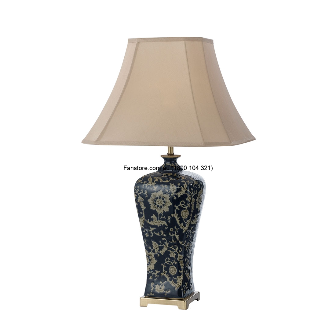 large blue table lamps
